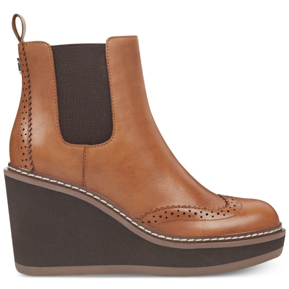 sirina platform wedge booties